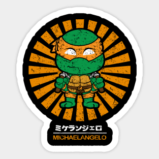 michaelangelo retro japanese Sticker